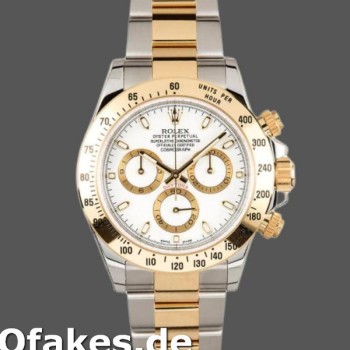 Super Clone Men's Rolex Daytona 40mm Men's-116523-Stainless Steel-White Dial White