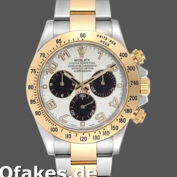 Super Clone Men's Rolex Daytona 40mm Men's-116523-White Arabic-Panda Dial White
