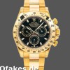 Super Clone Men's Rolex Daytona 40mm Men's-116528-Black Dial-Yellow Gold Black
