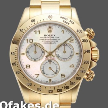 Super Clone Men's Rolex Daytona 40mm Men's-116528-Mother of Pearl Dial MOP