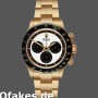 Super Clone Men's Rolex Daytona 40mm Men's-116528-Yellow Gold-White Dial White
