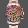 Super Clone Men's Rolex Daytona-116595RBOW, Rainbow, Rose Gold, Pave Diamond Dial, Sapphire Bezel, Diamond Dial