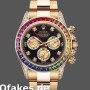 Super Clone Men's Rolex Daytona-116598, 40mm, Yellow Gold, Black Diamond Dial, Men’s Black