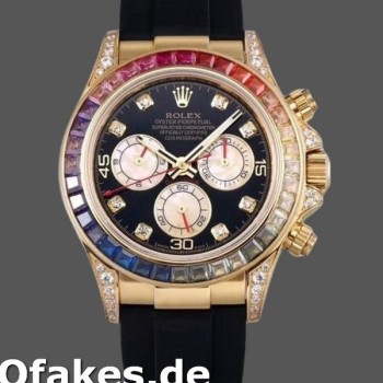 Super Clone Men's Rolex Daytona-116598RBOW, 40mm, Black
