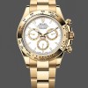 Super Clone Men's Rolex Daytona-126508 0001, 18K Yellow Gold, White Dial, White
