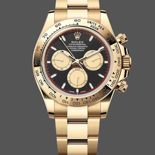 Super Clone Men's Rolex Daytona-126508 0002, Two-Tone, Black Dial, Black