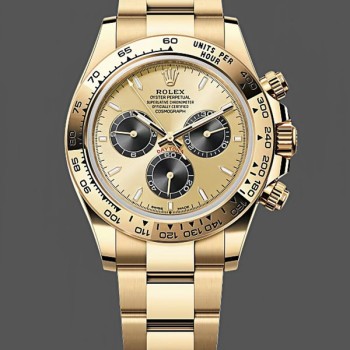 Super Clone Men's Rolex Daytona-126508 0006, Yellow Gold Bracelet, 1:1, Champagne