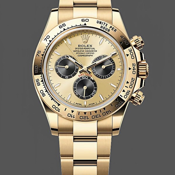 Super Clone Men's Rolex Daytona-126508 0006, Yellow Gold Bracelet, 1:1, Champagne