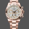 Super Clone Men's Rolex Daytona 126508 18K Rose Gold White Dial Men's Chronograph White Dial