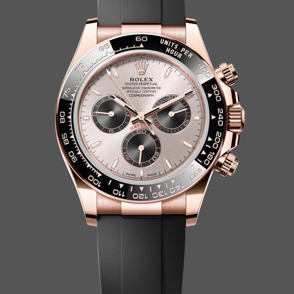 Super Clone Men's Rolex Daytona-126515LN 0006, 40mm, Everose Gold Oysterflex, Sundust Dial, Sundust
