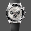 Super Clone Men's Rolex Daytona-126519LN 0006, 40mm, White Gold Oysterflex, Silver Ghost Dial, Gray