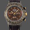 Super Clone Men's Rolex Daytona DIW Carbon Case 40MM Chocolate Dial with Nylon Strap Chocolate