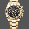 Super Clone Men's Rolex Daytona-126508 0004, 40mm, Yellow Gold Oyster Bracelet, Black Stick Dial, Black