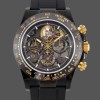 Super Clone Men's Rolex Daytona Blaken 40MM Mirror Skeleton Dial Black Men's Skeleton Dial