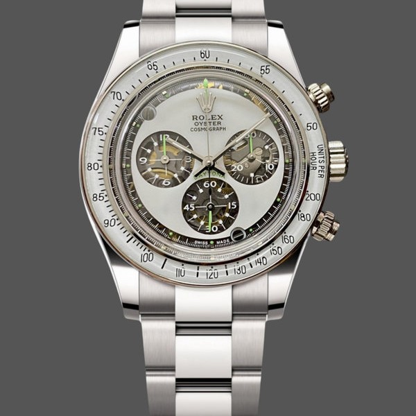 Super Clone Men's Rolex Daytona Cosmograph Artisans De Geneve White Dial Edition White