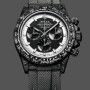 Super Clone Men's Rolex Daytona DIW Carbon Fiber Black Dial 40MM Black/White
