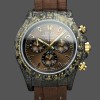 Super Clone Men's Rolex Daytona-DIW, 40mm, Black & Gold, NTPT Customised, Carbon Fiber, Brown