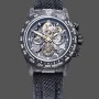 Super Clone Men's Rolex Daytona DIW, Carbon Fiber Skeleton, Black, Skeleton