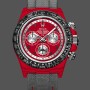 Super Clone Men's Rolex Daytona-DIW, Customised Oyster, Red Quartz, Carbon Fiber, 40mm, Red
