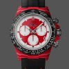 Super Clone Men's Rolex Daytona-DIW x Kakha Kaladze, Customised Oyster, Red Quartz, Carbon Fiber, 40mm, Red and White