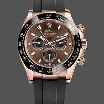 Super Clone Men's Rolex Daytona-116515, Everose Rubber, Chocolate Dial Chocolate