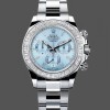 Super Clone Men's Rolex Daytona-116576TBR, Platinum, Ice Blue Dial, Ice Blue Dial