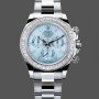 Super Clone Men's Rolex Daytona-116576TBR, Platinum, Ice Blue Dial, Ice Blue Dial