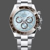 Super Clone Men's Rolex Platinum Cosmograph Daytona-126506 0002, Ice Blue, Diamond Baguette Dial, Ice Blue Diamond Baguette