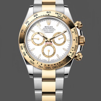 Super Clone Men's Rolex Daytona-126503, Two-Tone, White Dial, White