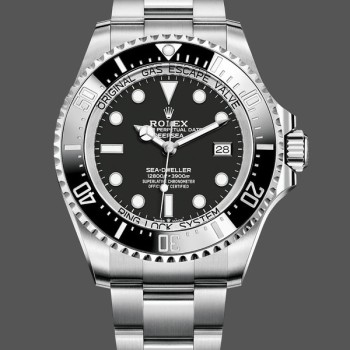 Super Clone Men's Rolex Deepsea 44mm Men's-126660-Black Dial-Oyster Steel Black
