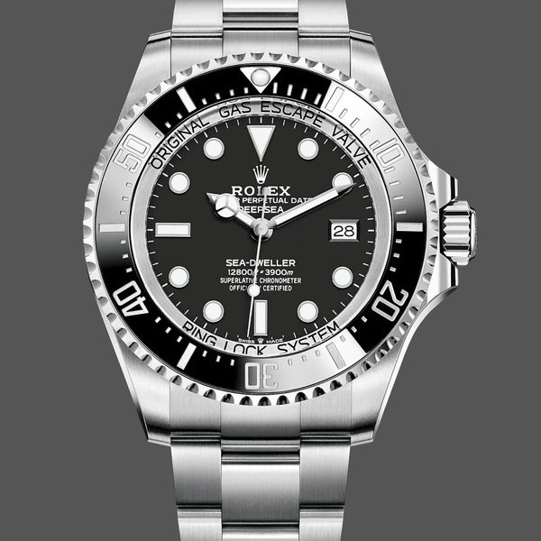 Super Clone Men's Rolex Deepsea 44mm Men's-126660-Black Dial-Oyster Steel Black