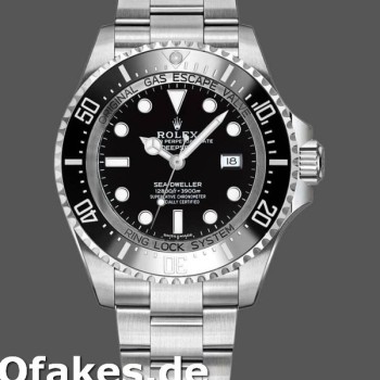 Super Clone Men's Rolex Sea-Dweller Deepsea 44mm Men's-116660-Stainless Steel-Black Dial Black