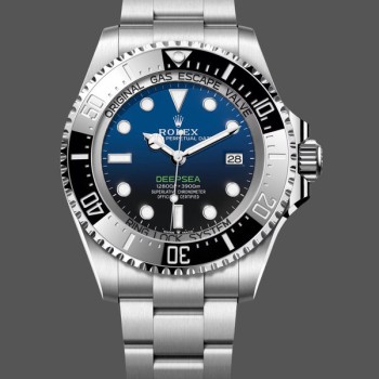 Super Clone Men's Rolex Sea-Dweller Deepsea 44mm Men's-136660 0005-Stainless Steel-Black/Blue Dial Blue