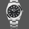 Super Clone Unisex's Rolex Explorer-124270 0001, 36mm, Stainless Steel, Black Dial Black