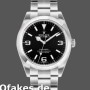 Super Clone Men's Rolex Explorer 39mm Men's-214270-Stainless Steel-Black Dial Black