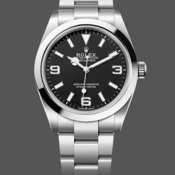 Super Clone Men's Rolex Explorer-224270, 40mm, Stainless Steel, Black Dial, Black