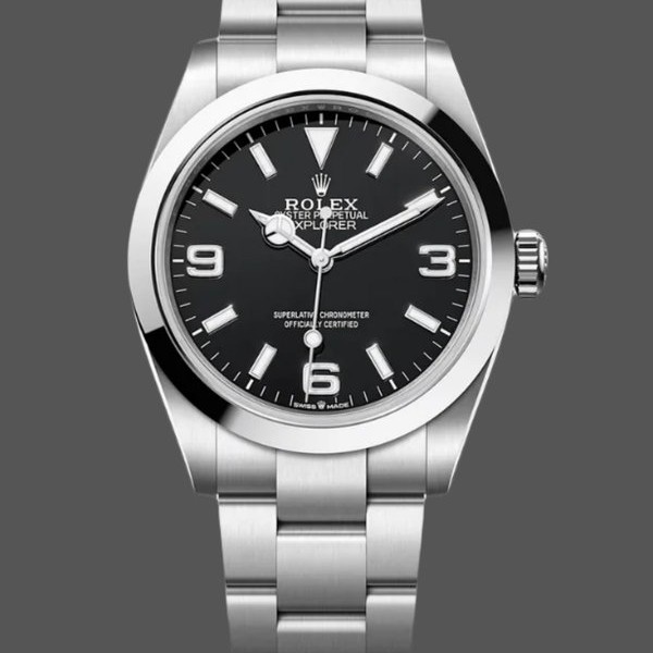 Super Clone Men's Rolex Explorer-224270, 40mm, Stainless Steel, Black Dial, Black