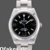 Super Clone Men's Rolex Explorer 39mm Men's-42002-Stainless Steel-Black Dial Black