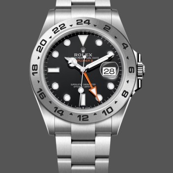 Super Clone Men's Rolex Explorer II 42mm Men's-m226570 0002-Stainless Steel-Black Dial Black