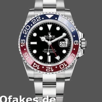 Super Clone Men's Rolex GMT-Master II 40mm Men's-116719BLRO-White Gold-Pepsi-Black Dial Black