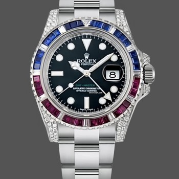Super Clone Men's Rolex GMT‑Master II-116759SA, 40mm, Black Dial, Men’s Black