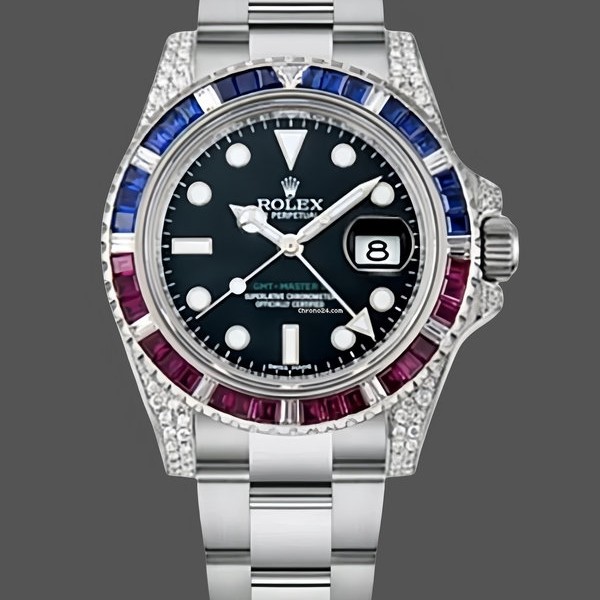 Super Clone Men's Rolex GMT‑Master II-116759SA, 40mm, Black Dial, Men’s Black