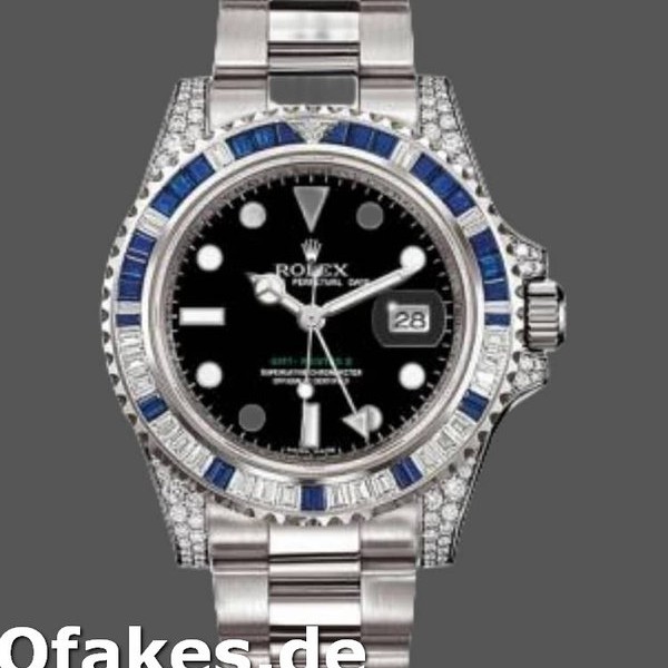 Super Clone Men's Rolex GMT‑Master II-116759SA, 40mm, White Gold, Black Dial, Men’s Black