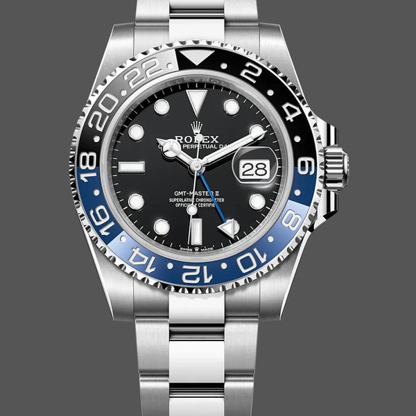 Super Clone Men's Rolex GMT‑Master II-126710BLNR 0003, 40mm, Stainless Steel, Black Dial, Men’s Black