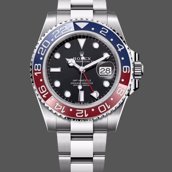 Super Clone Men's Rolex GMT‑Master II-126710BLRO 0002, Black