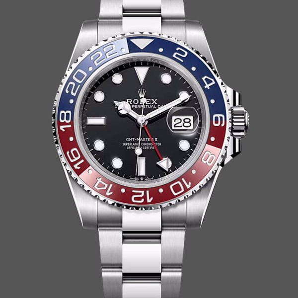 Super Clone Men's Rolex GMT‑Master II-126710BLRO 0002, Black