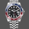 Super Clone Men's Rolex GMT-Master II Stainless Steel 40MM with Black Dial and Red Bezel Black