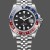 Super Clone Men's Rolex GMT-Master II Stainless Steel 40MM with Black Dial and Red Bezel Black
