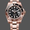 Super Clone Men's Rolex GMT-Master II 40mm Men's-126715CHNR-Black Dial-Everose Case Black