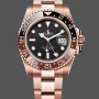 Super Clone Men's Rolex GMT-Master II 40mm Men's-126715CHNR-Black Dial-Everose Case Black